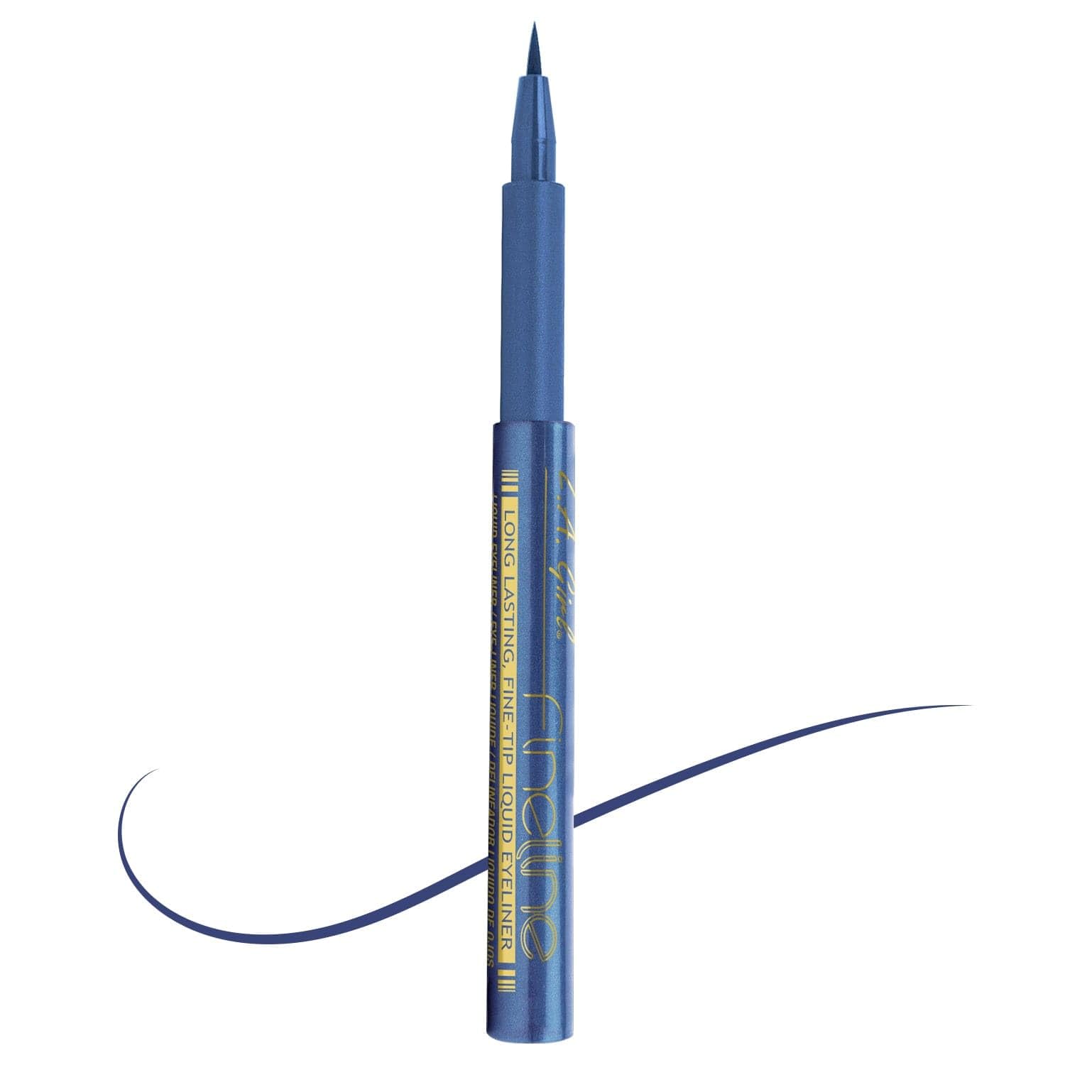 FINELINE LIQUID EYELINER-DARK BLUE Super Slim Long-Lasting Liquid Eyeliner, Ultra-Fine Felt Tip, Quick Drying Formula, Glides on Smoothly