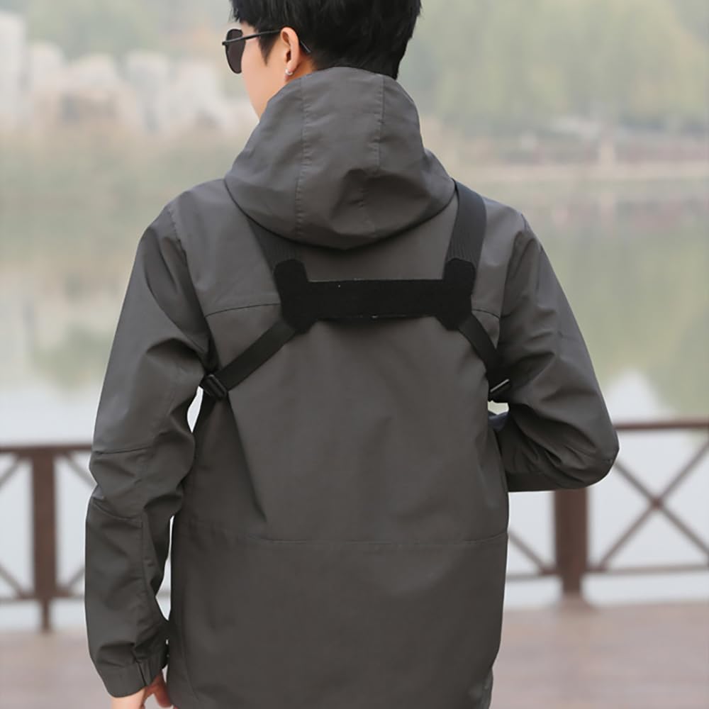 Kaxich Sac de Poitrine Tactique Homme Tactique Chest Rig Sacoche Sac de Torse Utilitaire Pochette Pectorale Tactique pour Talkie Walkie Téléphone