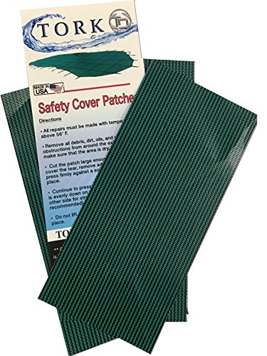 3 Pack MESH Swimming Pool Safety Cover Green Repair Patches Self Adhesive