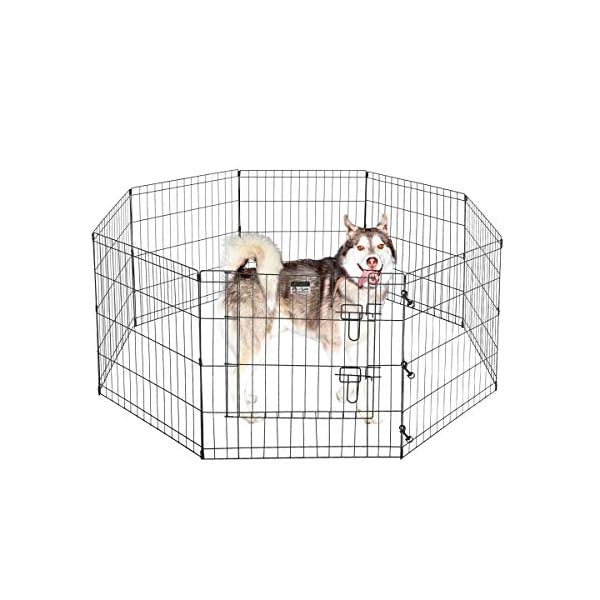 Puppy-Playpen-Collection--Foldable-Metal-Exercise-Enclosure--IndoorOutdoor-Pen-with-Gate-for-Dogs-Cats-or-Small-Animals-by-Petmaker Puppy Playpen Collection