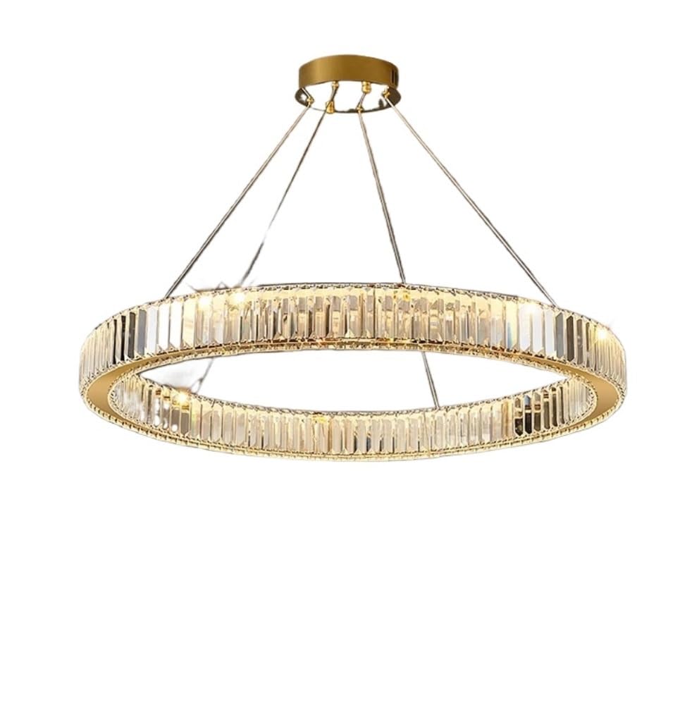 Kitchen Lights Ceiling,Chandelier Round Hanging Lamp Crystal Chandelier Light Modern Pendant Chandeliers For Living Room Bedroom for Villa(80cm)