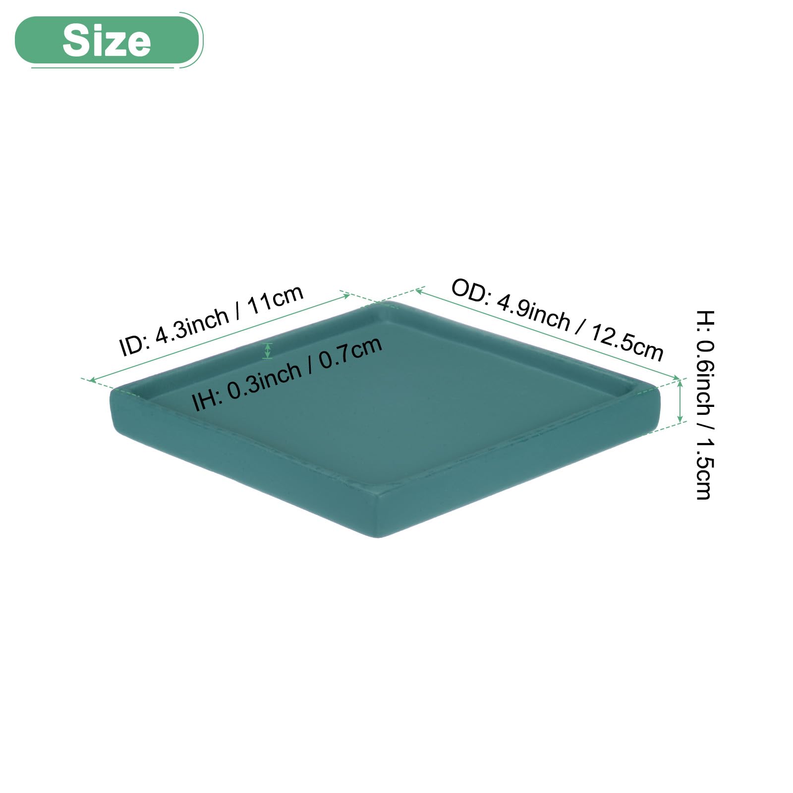 M METERXITY Ceramic Plant Saucer, 5 Inch Plant Water Catcher Tray - Image 2