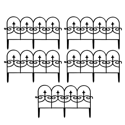 Wangstar Bordures Jardin Barrière en Devant Clôture en Plastique Épissable Et Amovible Clôture De Jardin Bordures Jardin Petite Clôture De Jardin Clôture Idyllique Extérieure De Jardin