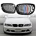 Astra Depot Left Right Glossy Black M-Color Kidney Grille Compatible with 2003-2006 BMW E46 325Ci 330Ci 2DR Driver Passenger Sides