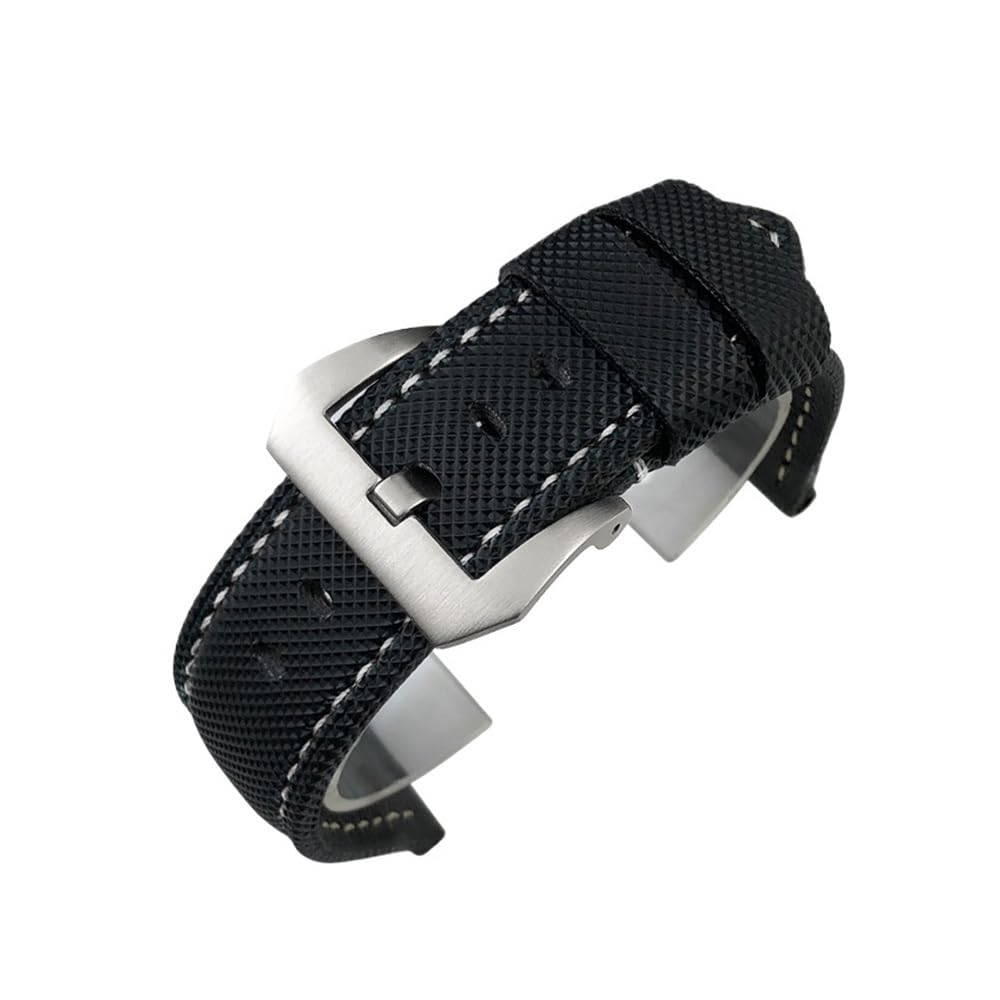 22mm 24mm 26mm Nylon Texture cinturino in fibra di carbonio adatto for Panerai for Luminor PAM1312 441 orologio nero braccialetto