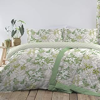 Dreams & Drapes - Delamere - Easy Care Duvet Cover Set - Double Bed Size in Green