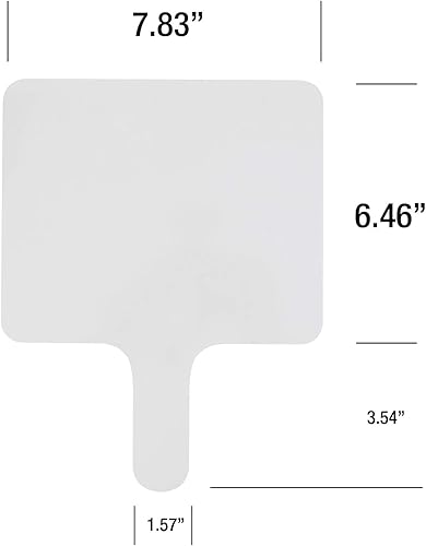 Miniatura 2 de Paleta de respuesta de borrado en seco, pizarra blanca, paletas de doble cara (paquete de 25, 7.83 x 6.46 pulgadas)