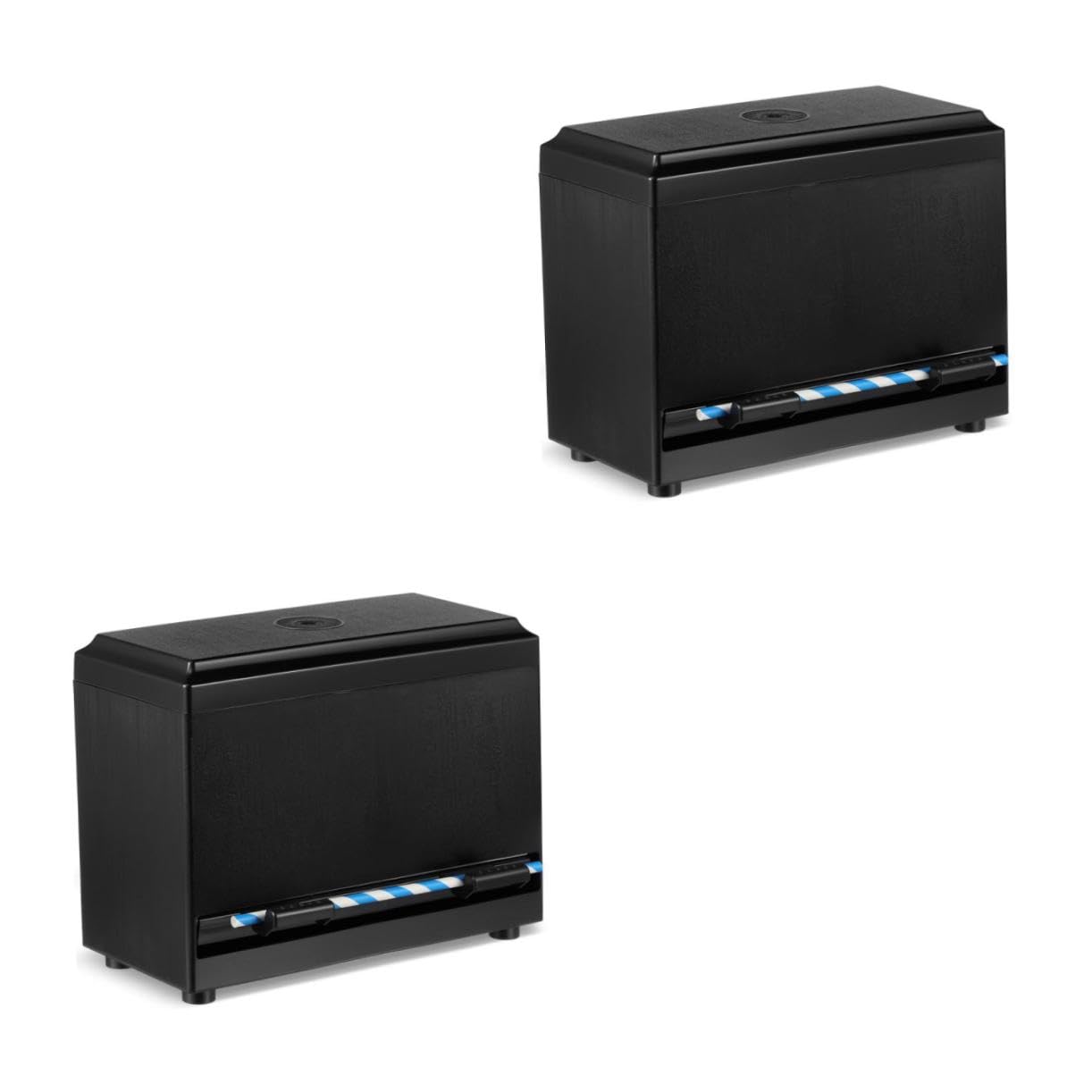 VICASKY 2 Stück Push Automatischer Strohhalmspender Praktische Aufbewahrungsbox für Trinkhalme Push Mechanismus Schnelle Ausgabe für Milchtee Cafés und Bars