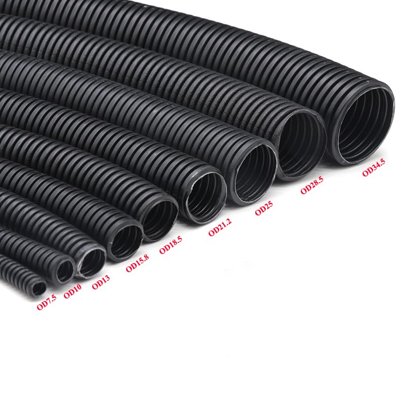 Gaine ondulée PP AD25mm pour faisceau de câbles électriques flexible 1m