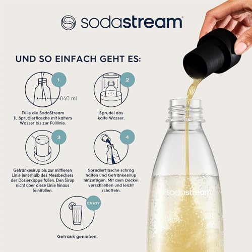 SodaStream Sirup Holunderblüte ohne Zucker, 1x Flasche ergibt 9 Liter Fertiggetränk, Sekundenschnell zubereitet und immer frisch, 440 ml 4
