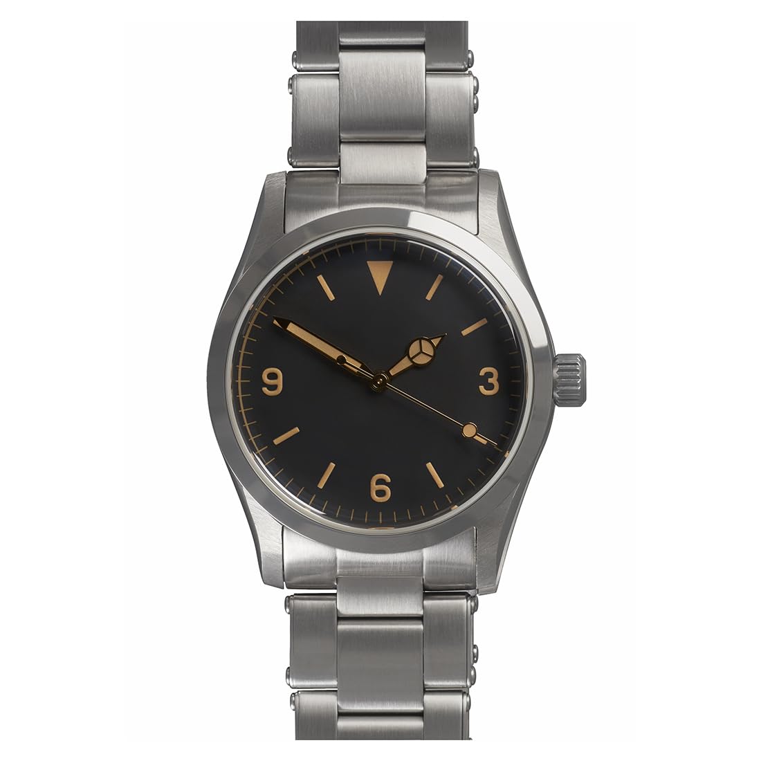 MWC XADV1 Classic 1950s/1960s Automatico Acciaio Nero Giallo Zaffiro Orologio Uomo