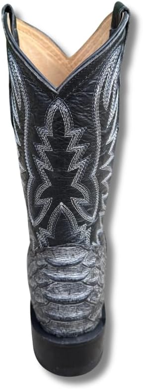 Men's Exotic Pattern Western Cowboy Slip-On Square Toe Boots in Leather-Alex Series Snake, Caiman & Ostrich Styling bota de vaquero para hombre