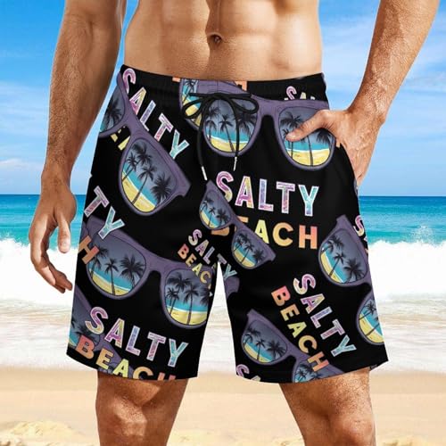 Beach Vacation Printed Mens Swim Trunks with Quick-Drying Lining Beach Shorts for Outdoor Sports 7