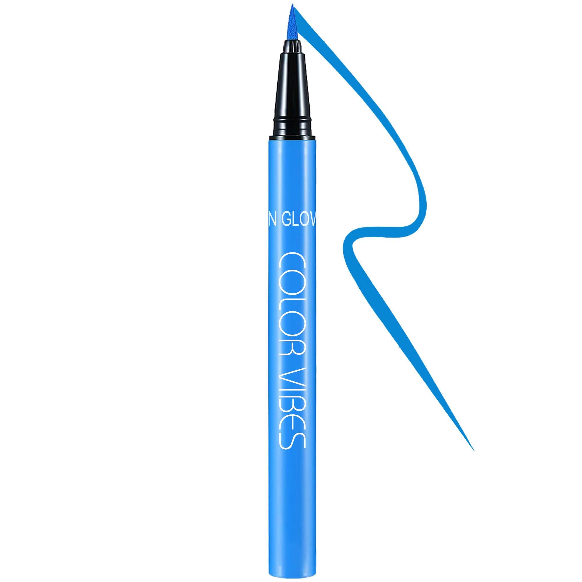 CCbeauty UV Neon Liquid Eyeliner, Matte Colored Eyeliner Pen, Glow Brightly Under UV Lights