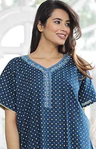 G4Girl Cotton Embroidery Nighty for Womens/Girls (Z6) - Image 4