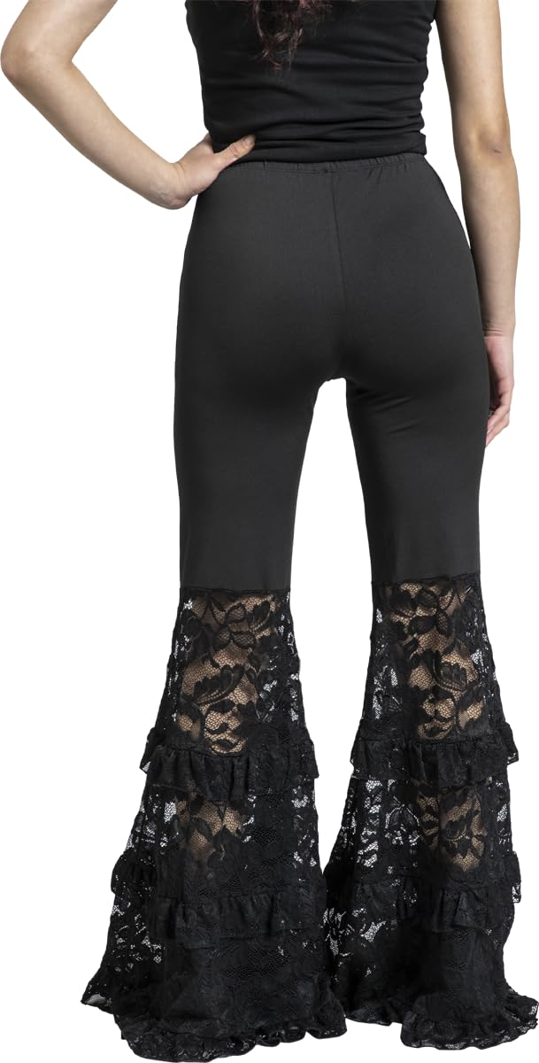 Gothicana by EMP Mujer Pantalones de Tela Dark Romance Negro