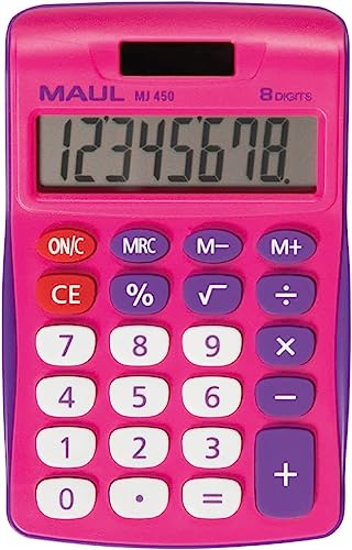 MAUL MJ 450 Office Desktop Calculator 8 Digits Pink