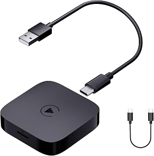 AUSHA 2 in 1 Wireless Car Adapter | Dual Bluetooth + Wi-Fi Connection | Plug & Play Receiver with Auto Reconnect for OEM I... Price In India