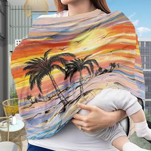 Image of Hummingbird Car Seat Canopy for Baby Girls, Cute Nursing Cover Elastic Breastfeeding Cover Soft Car Infant Seat Cover