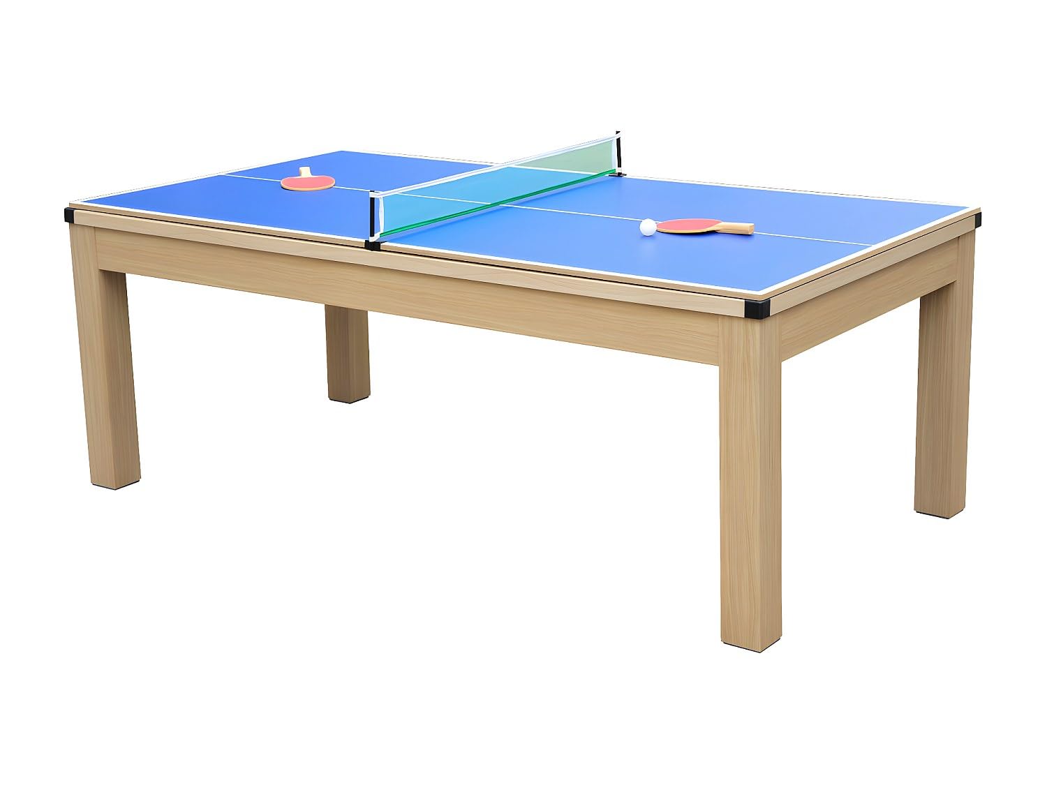 Vente-unique - Table Transformable - Billard & Ping-Pong Balthazar - 213 * 112 * 81.5cm - Bleu