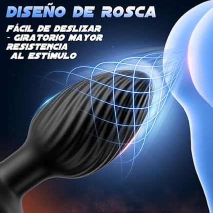 Plug Anal Vibradorador Hombre Juguetes Sexuales, Plug Anales,con Vibración Juguetes Eróticos para Pareja Sexuales con 7 Giratorios 7 Vibratorios, Vibrador Anal Bolas Anales Consoladores.. Para Hombre