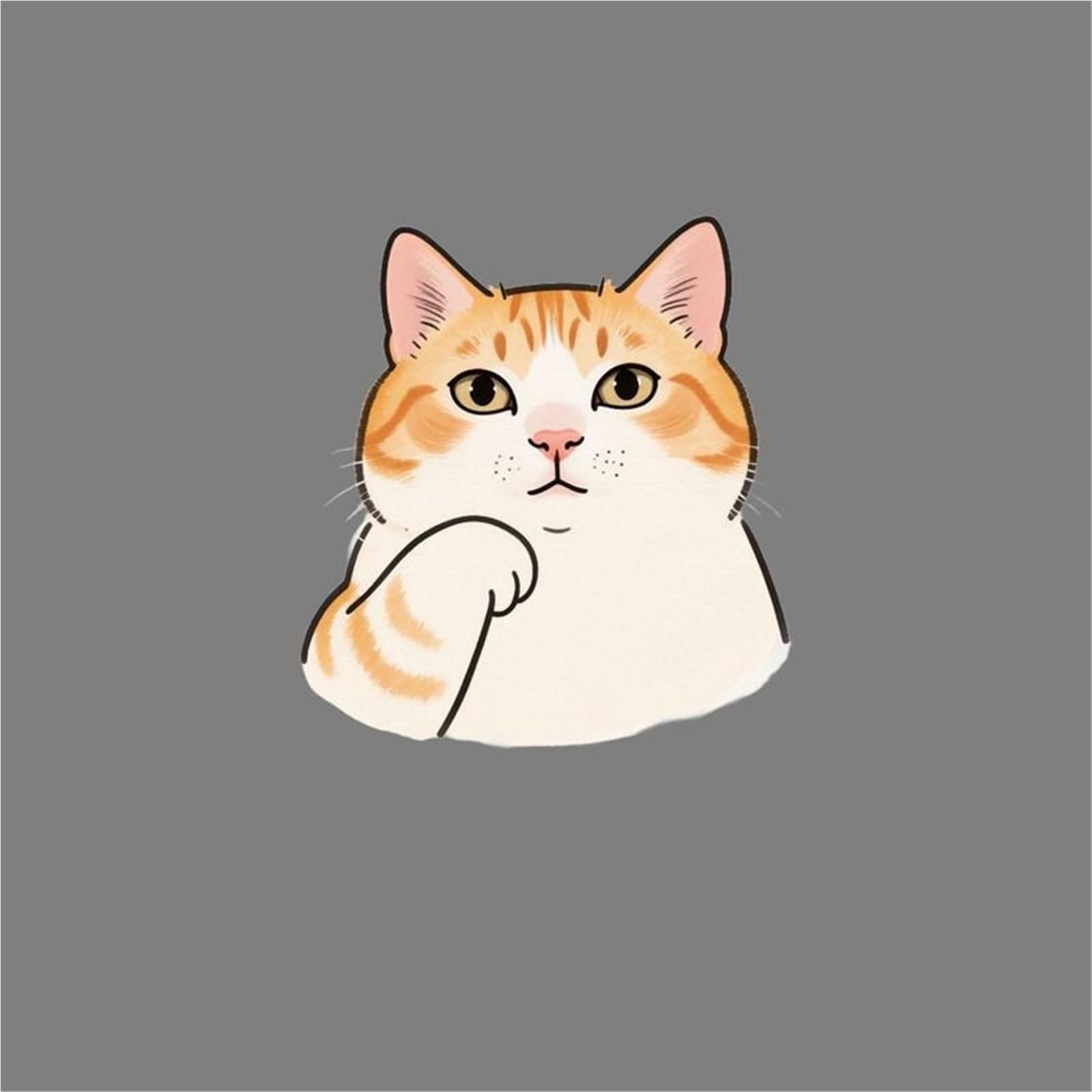 FGLFPXI 1Pc Cat Sticker, Waterproof Durable Decal for Motorcycle Car Window, Body Smooth Surfaces