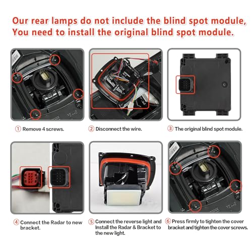 Image of LED Tail Lights For 2023-2026 Super Duty Platinum /Limited Left | Ford F250 /F350 /F450 Rear Taillights Assembly PC3Z13405C ( W /Blind Spot Bracket W /O Radar Driver Side)