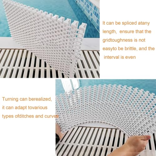 Genérico Rejilla de plástico para desagüe de Piscina | Rejilla Antideslizante para entradas de vehículos y Patios | Tapa de alcantarillado con Tres Orificios | Solución de Drenaje Duradera