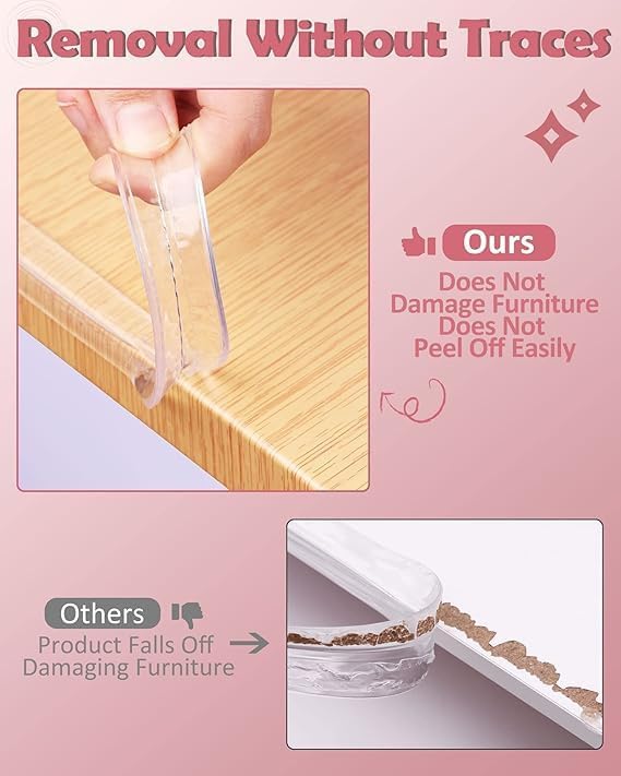 VANSHORA Baby Safety Edge Protector Strip | Soft Silicone Baby Proofing Guard for Sharp Corners Tables Beds Desks Furniture | Peel and Stick Child Safety Edge Cushion 1