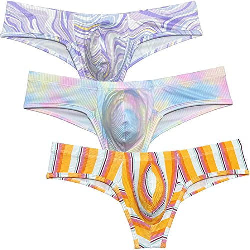 Men's Breathable Brazilian Bikini Sioft Boxer Briefs Underwear Comfy Enhance Bulge Pouch Cheeky Boxers Hipster