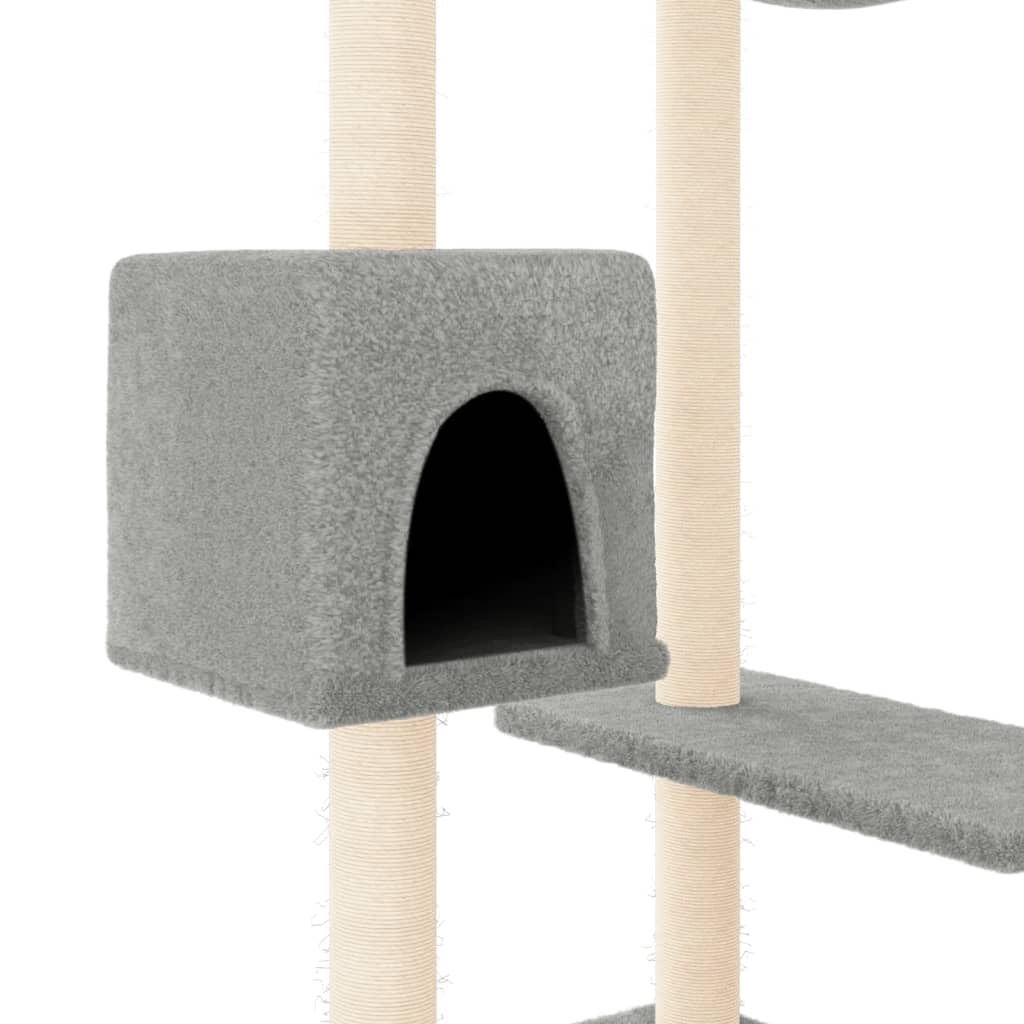 Rascador para Gatos con Postes Gris Claro 82 cm, CIADAZ Rascador Gato, Arbol Rascador para Gatos, Gatos Accesorios, Torre Gatos, Arranhador para Gatos, Casa para Gatos