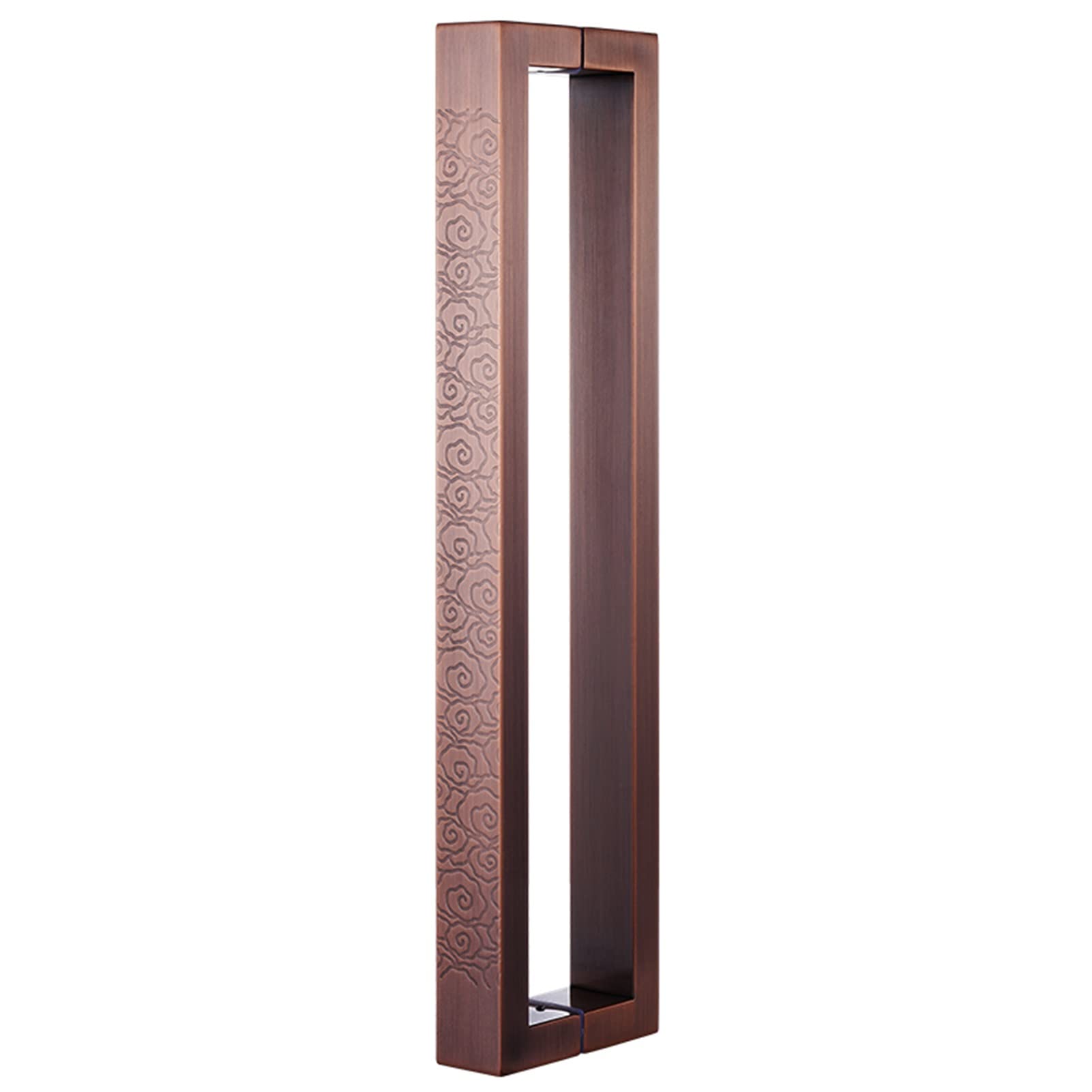 Bhgfyxbs Red Copper Door Pull Rustic Door Pull Handle For Interior Exterior, Heavy Commercial Sliding Door Handle, Stainless Steel Rectangle Push Pull Handle, Barn Door Handles,-12,-120Cm/47In