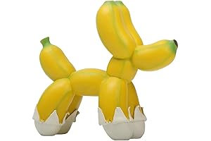 7-Inch Banana Dog Statue Decor for Your Home or Office