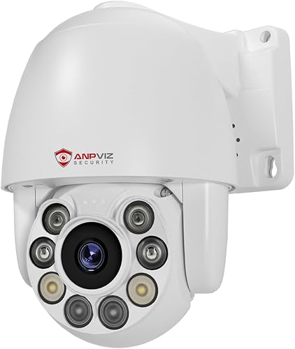 Anpviz Mini cámara PTZ PoE de 6 MP para exteriores con inclinación panorámica de 355, zoom óptico de 90 5x y detección de vehículos humanos, cámara