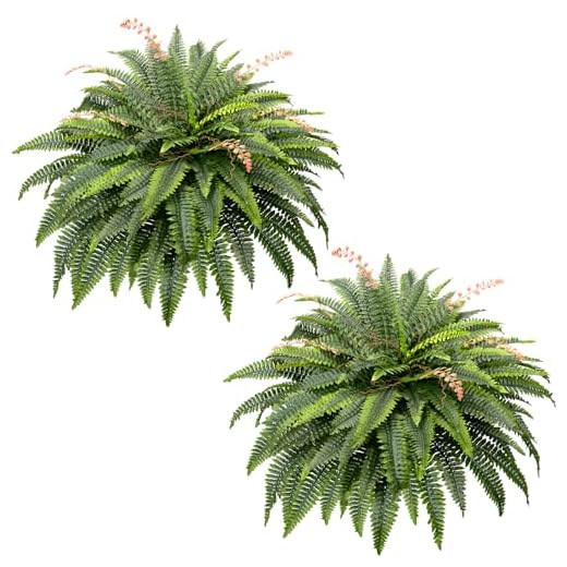 Realistic Artificial Boston Fern Bush Set
