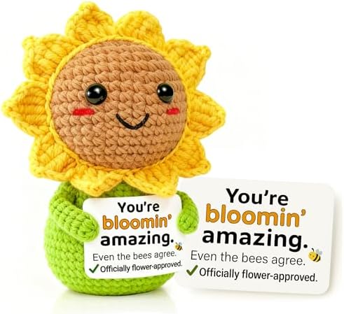 Cute Sunflower Gift for Women – Crochet 