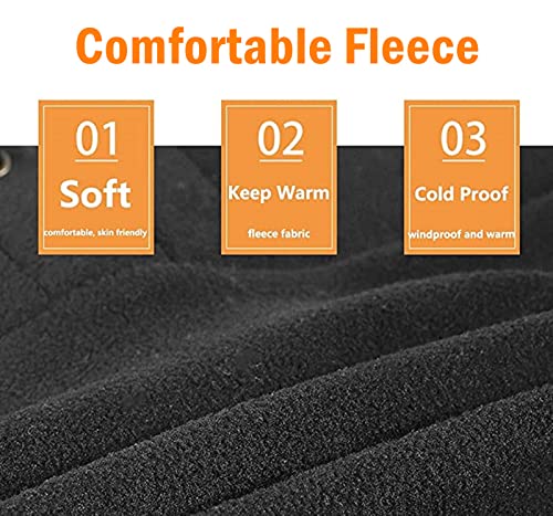 Balaclava Windproof Winter Face Mask Warm Fleece Ski Mask For Men And Women Cold Weather Motorcycle Bike Cycling Neck Warmer Black #TOP2