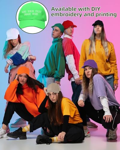 Image of Foaincore 36 Pack Blank Baseball Cap Bulk Adjustable Back Strap Sublimation Hats Plain Unisex Trucker Hat for Men Women