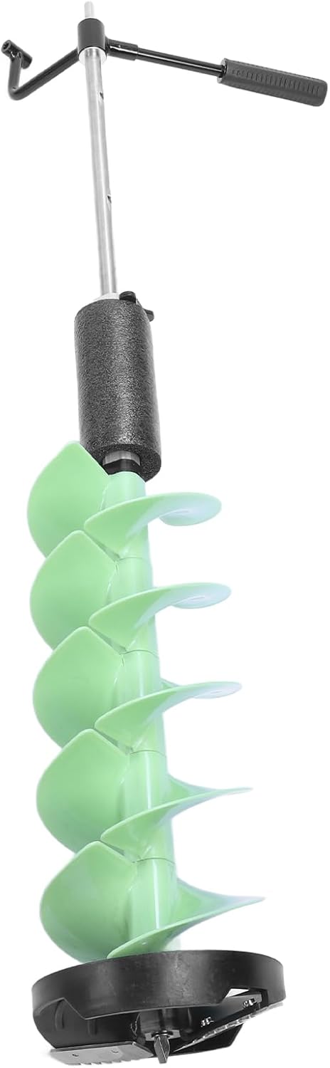 Ice Drill Auger 8in Diameter 28in Length Nylon Ice Drilling Auger with 70cm Spacer Sleeve/Shaft Extender for Fishing Tensile and Nylon is of Fishing It Drill Auger8in AugerNylon