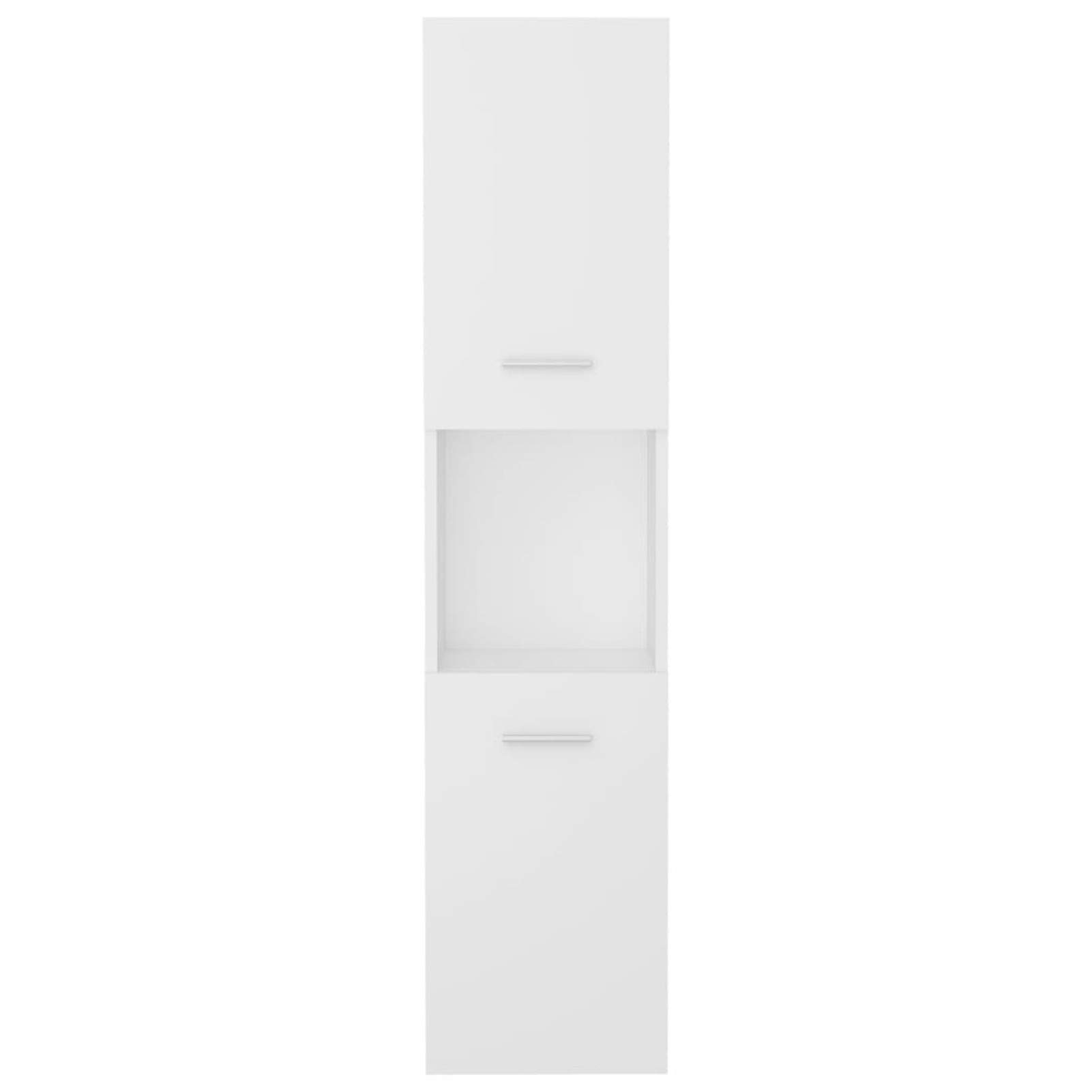 Armario baño Columna de Baño Suspendido 2 Puertas, Mueble Lavabo, Medidas: 30 x 30 x 130 cm