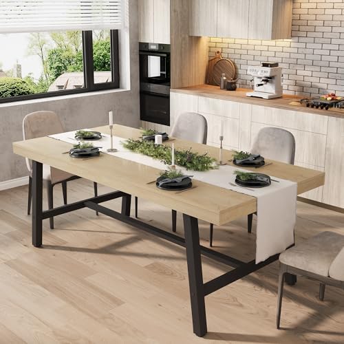 GarveeHome Industrial Dining Table for 6-8 People, 70.87" Long La...