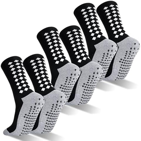 3 Pairs Anti-slip Football Grip Socks Cover