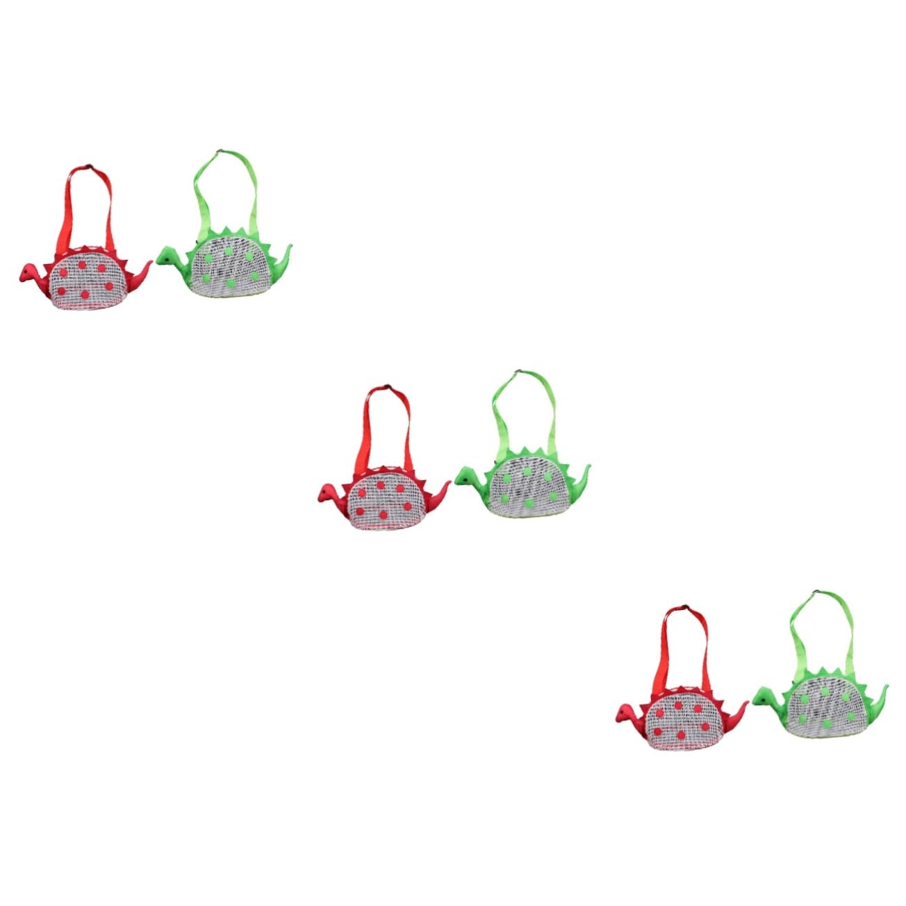 SOIMISS 6pièces Kids Beach Bags De Plage Dinosaure Maille Poche De Rangement Pour Jouets Et Coquillages Pour Garçon Fille