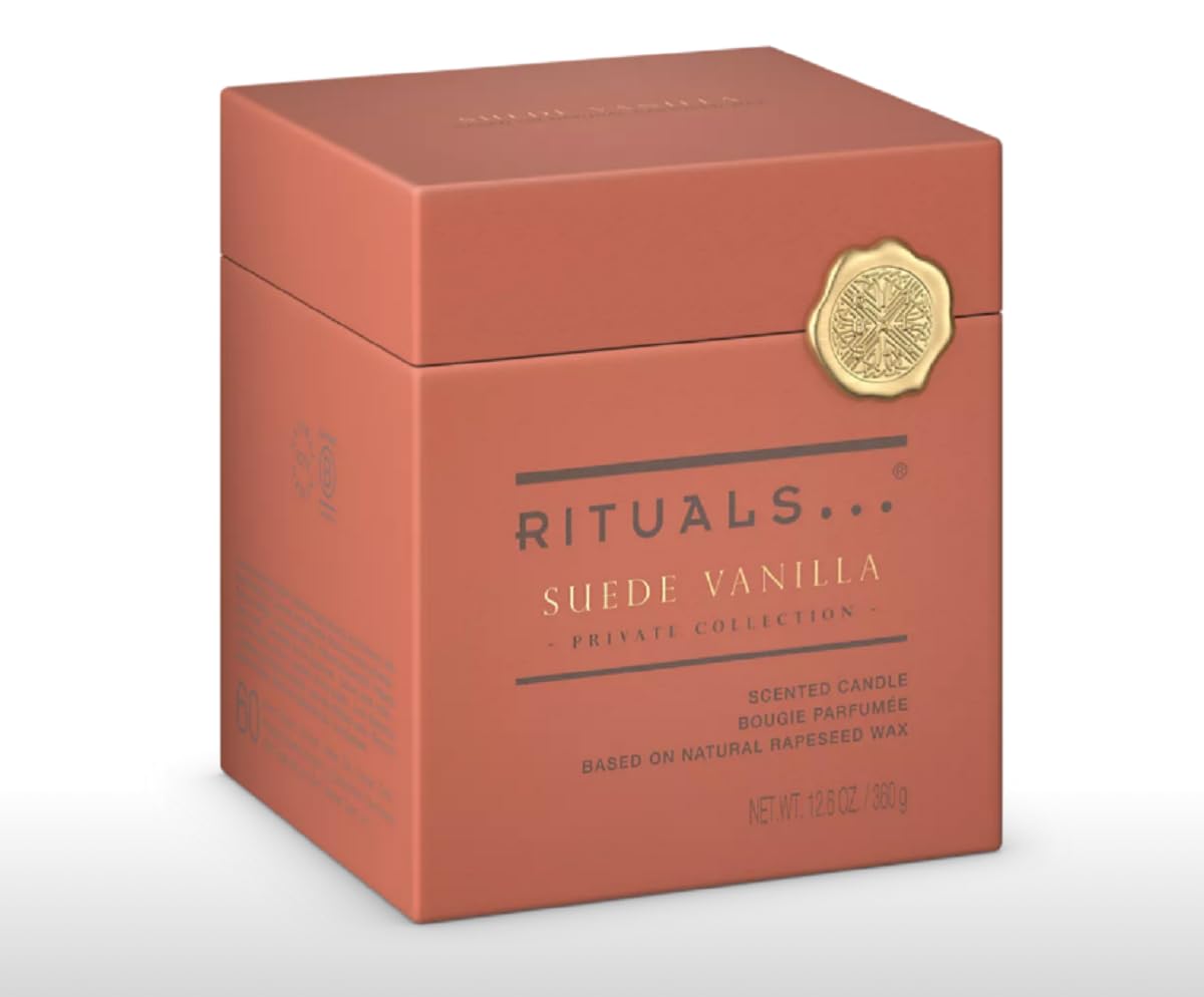 RITUALS Suede Vanilla Luxury Scented Candle Private Collection 360g, Brown, 10 cm x 15 cm - Image 3