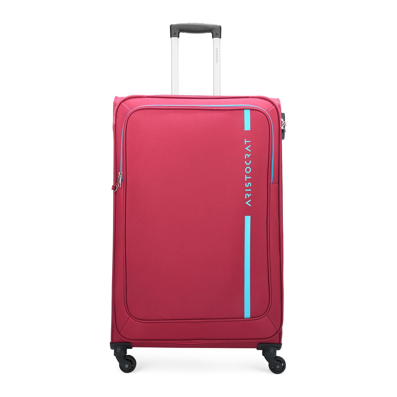 AristocratPolyester Hybrid Spinner Suitcase Dasher 4W STR 78 RED, Large, 43 Cm