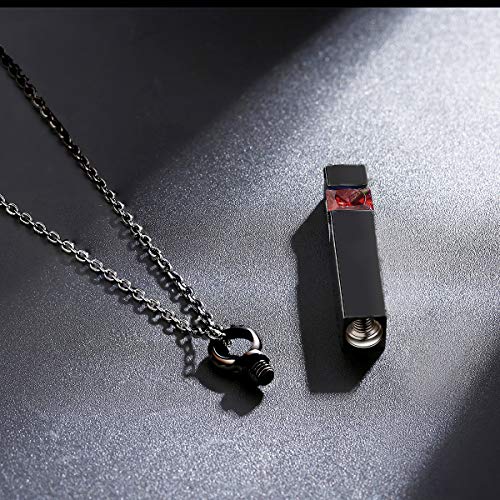 Vertical Bar Zircon Cremation Jewelry for Ashes Men Women Urn Necklace for Ashes Mom Dad Grandpa Grandma …3