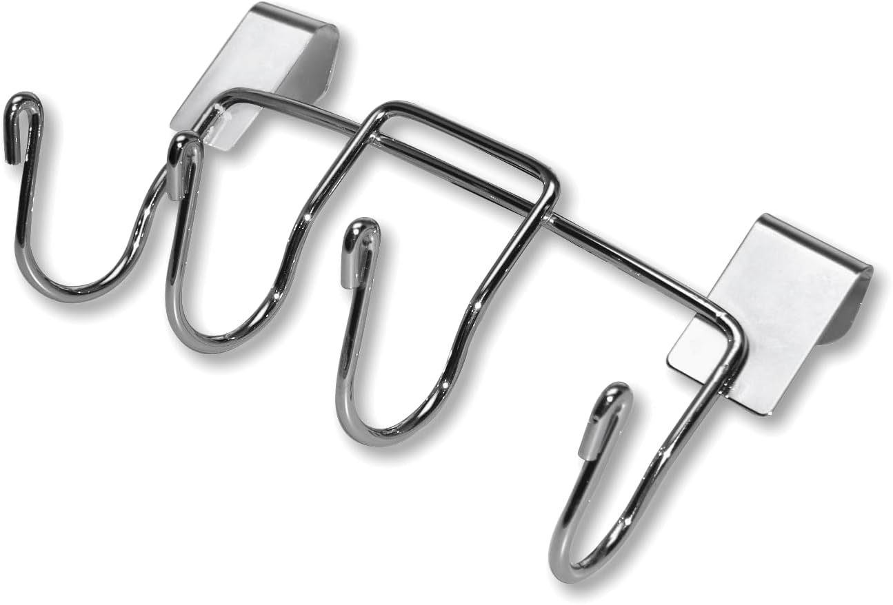 Weber tool hooks - fit all kettle charcoal grills, 4 hooks for convenient attachment of grill tools - silver (7401)
