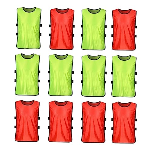 Happyyami 12pcs Kids Football Basketball Training Vest Youth Kids Game Vest Mesh Summer Size s