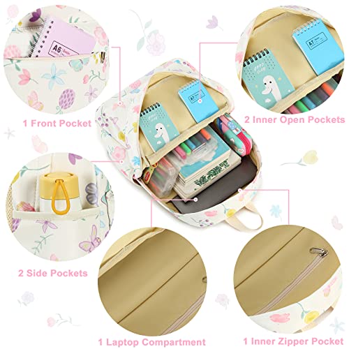 Camtop Kids Backpack Preschool Kindergarten Bookbag Toddler School Bag For Boys And Girls (Flower Butterfly White) #TOP4