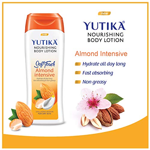 Image of Yuthika Almond Body Lotion 200ml with Sunscreen Lotion 100ml, Sunscreen SPF 30 PA+++ with UVA & UVB Protection, Nourishing Body Lotion for Women & Men